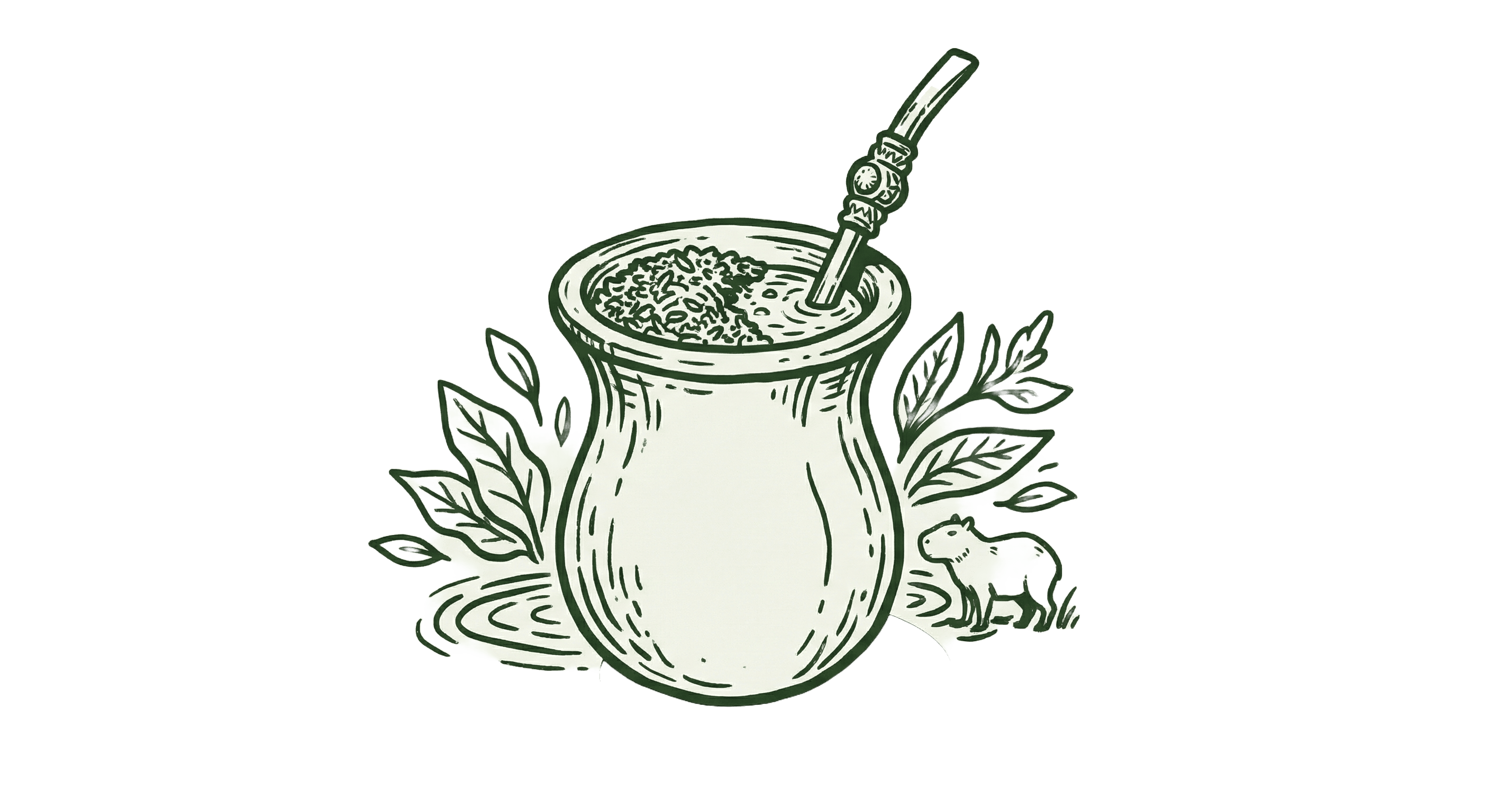 Ilustração de uma cuia de tereré